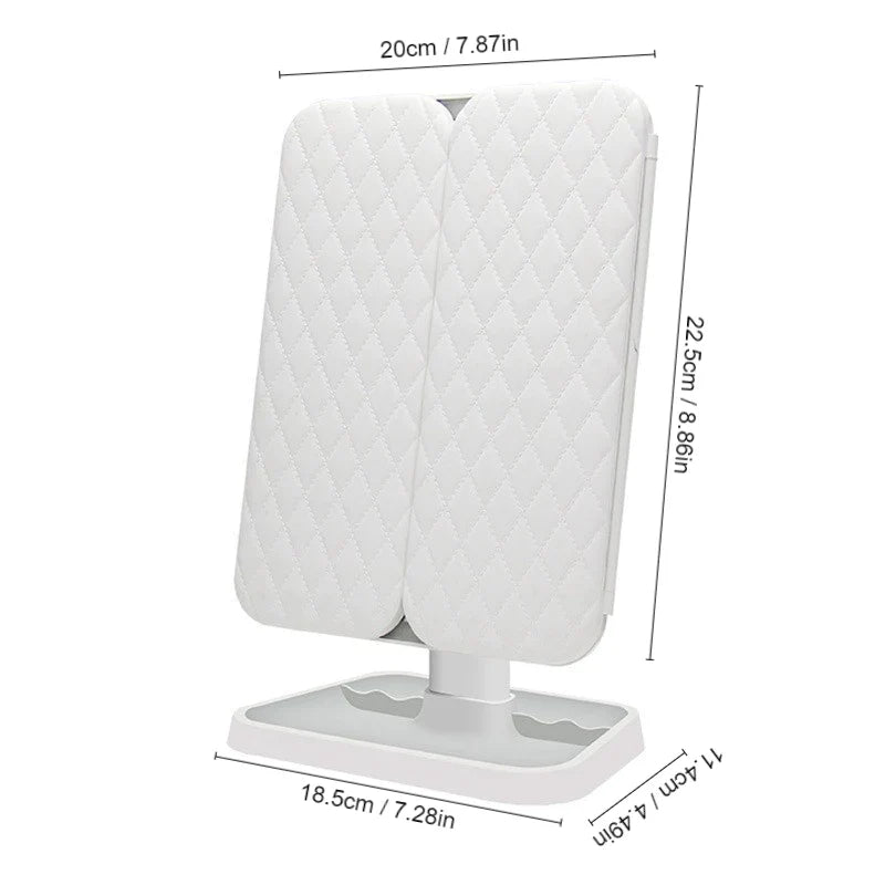 Portable Folding 3-Sided Mirror