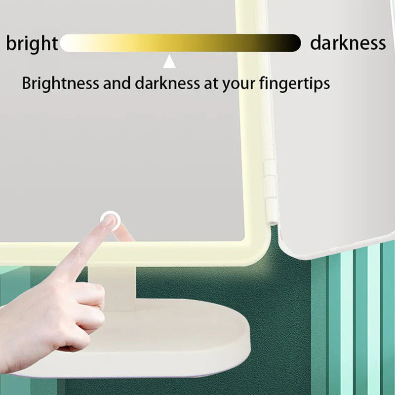 Portable Folding 3-Sided Mirror