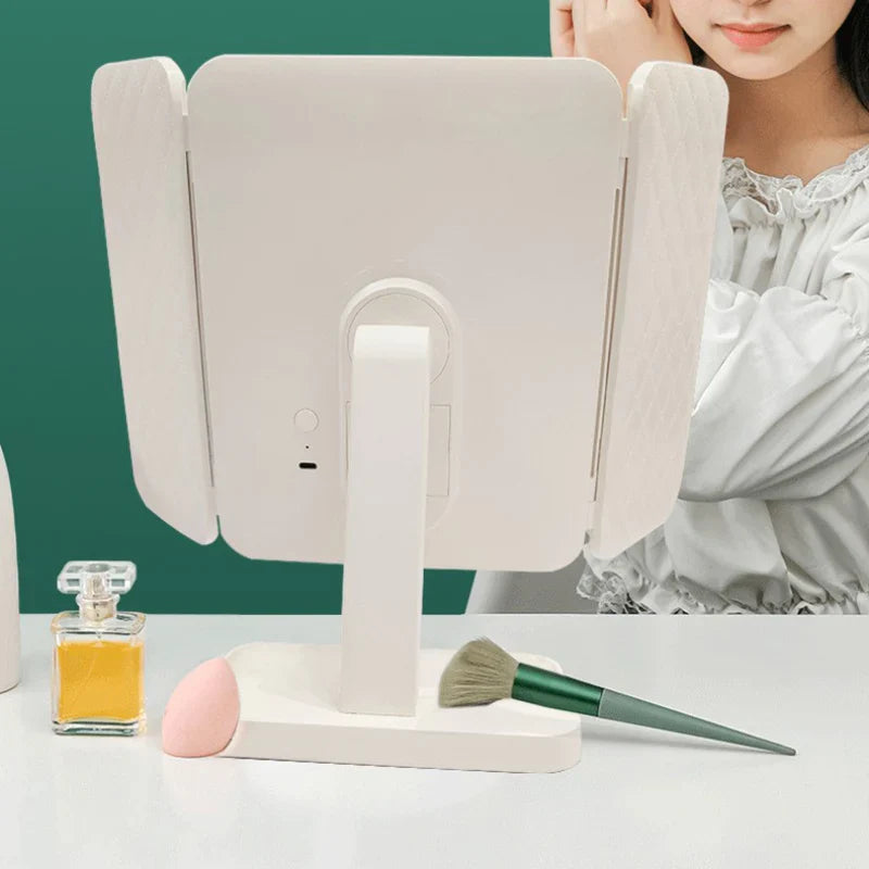 Portable Folding 3-Sided Mirror