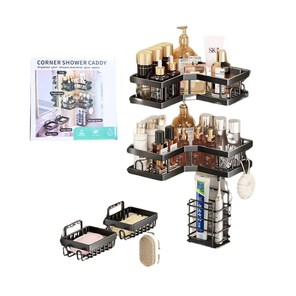 5-Pack Adhesive Shower Caddy set