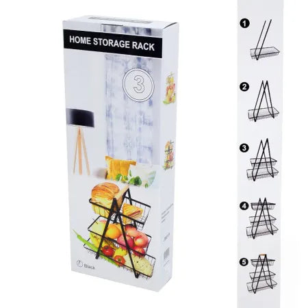 3 tier Fruit bowl storage basket