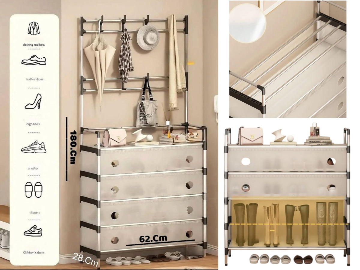 6-Layer Dustproof Storage Shoe Rack