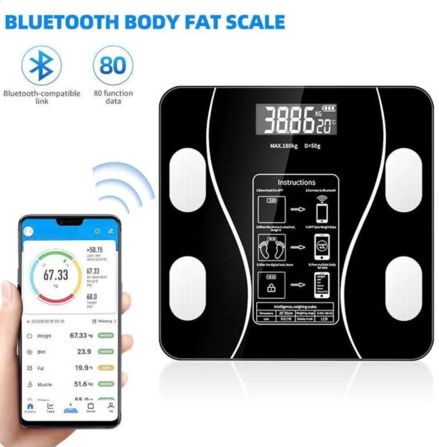 Electronics Bluetooth scale ميزان إلكتروني بلوتوث