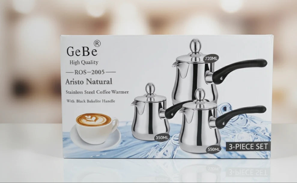 3Pcs Stainless Steel Coffee Warmer Set GeBe