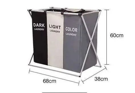 3-GRID Foldable Laundry Basket