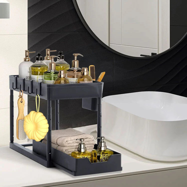 2 Tier Sliding Out Storage Drawers