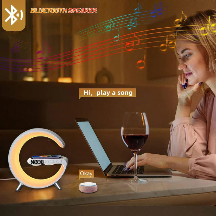 Multifunctional Wireless Charging Alarm Speaker