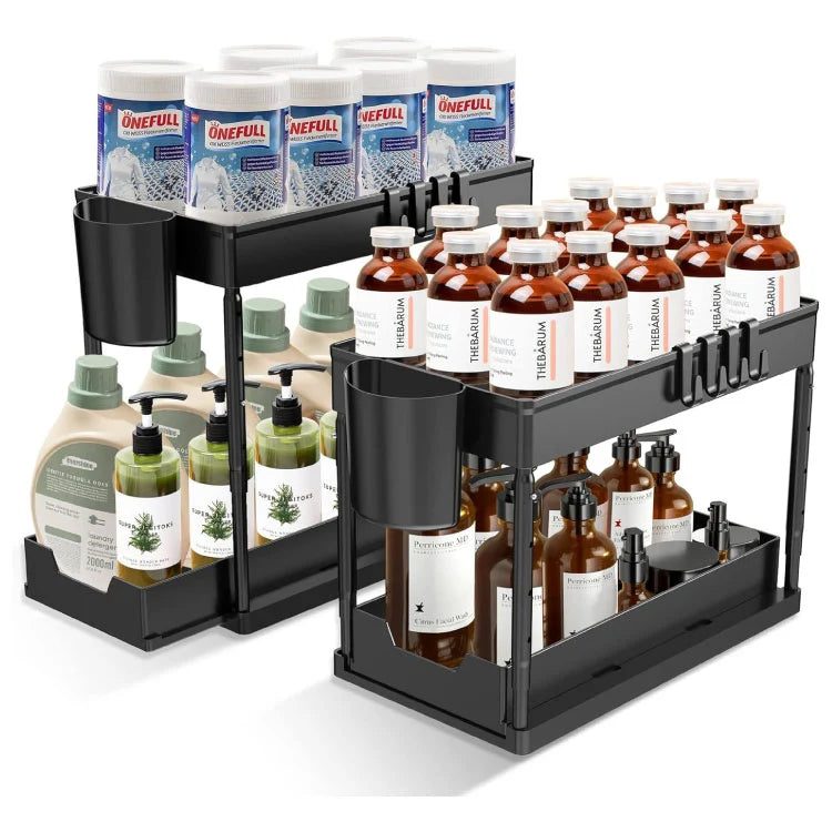 2 Tier Sliding Out Storage Drawers