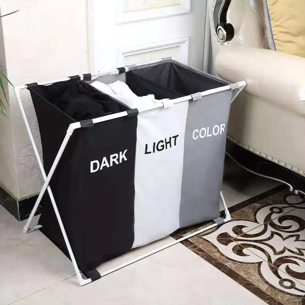 3-GRID Foldable Laundry Basket