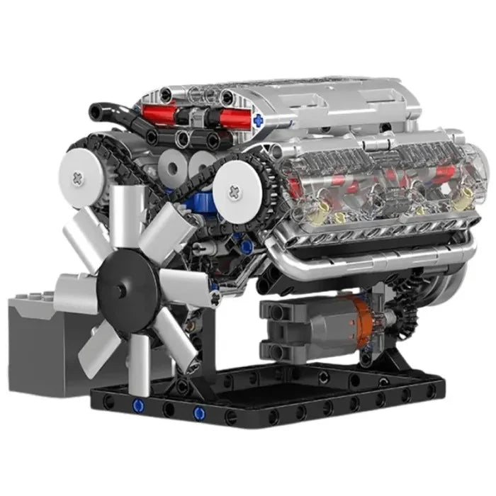 Motorized V8 Engine Building Block Set 552 pcs