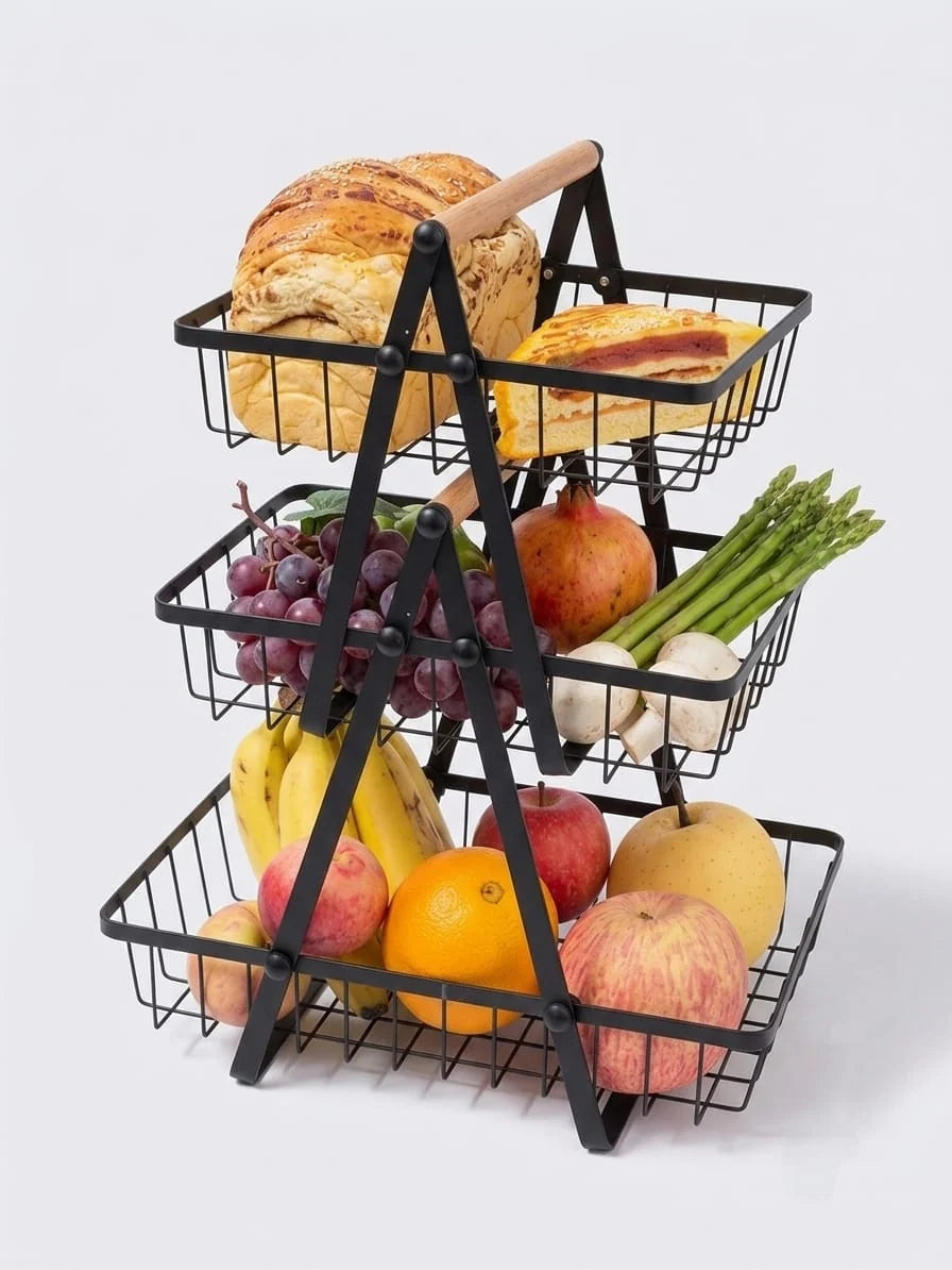 3 tier Fruit bowl storage basket