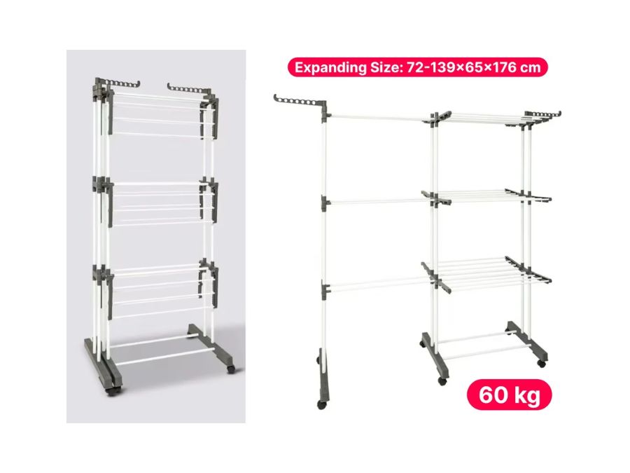 Expanding Three Layered Cloth Dryer with Wheels