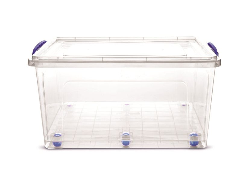 80 Liter Deep Clear Box with Wheels